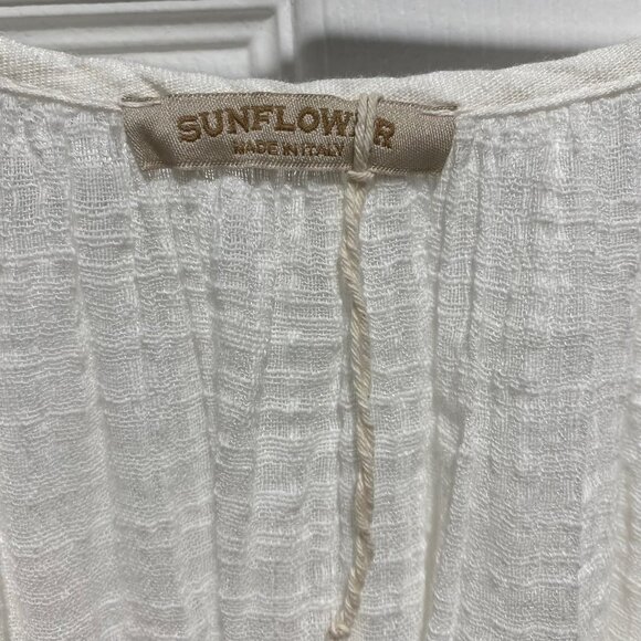 Sunflower Cold Shoulder Women's Top Light Weight Linen Size M ~Made In Italy - Picture 5 of 6